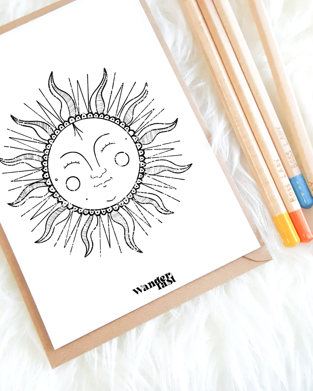 Dessin à colorier · Mini soleil Wanderlast