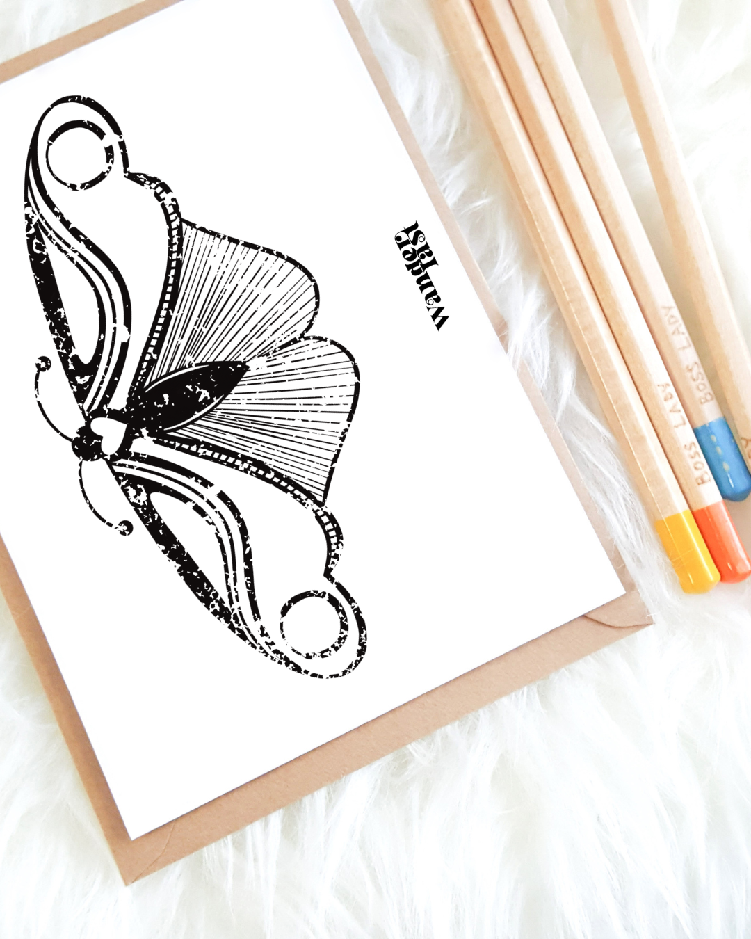 Dessin à colorier · Papillon seul Wanderlast