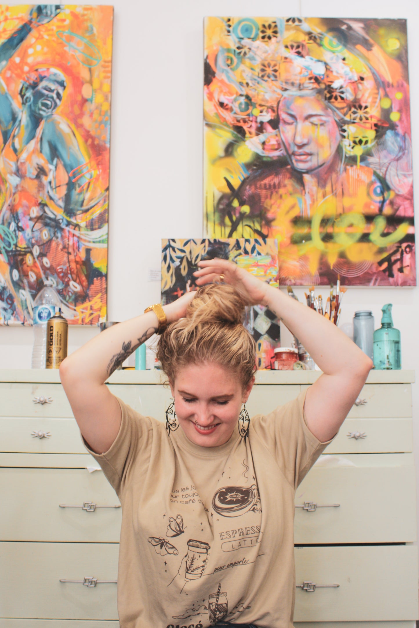 T-shirt oversized · Mon café d'amour