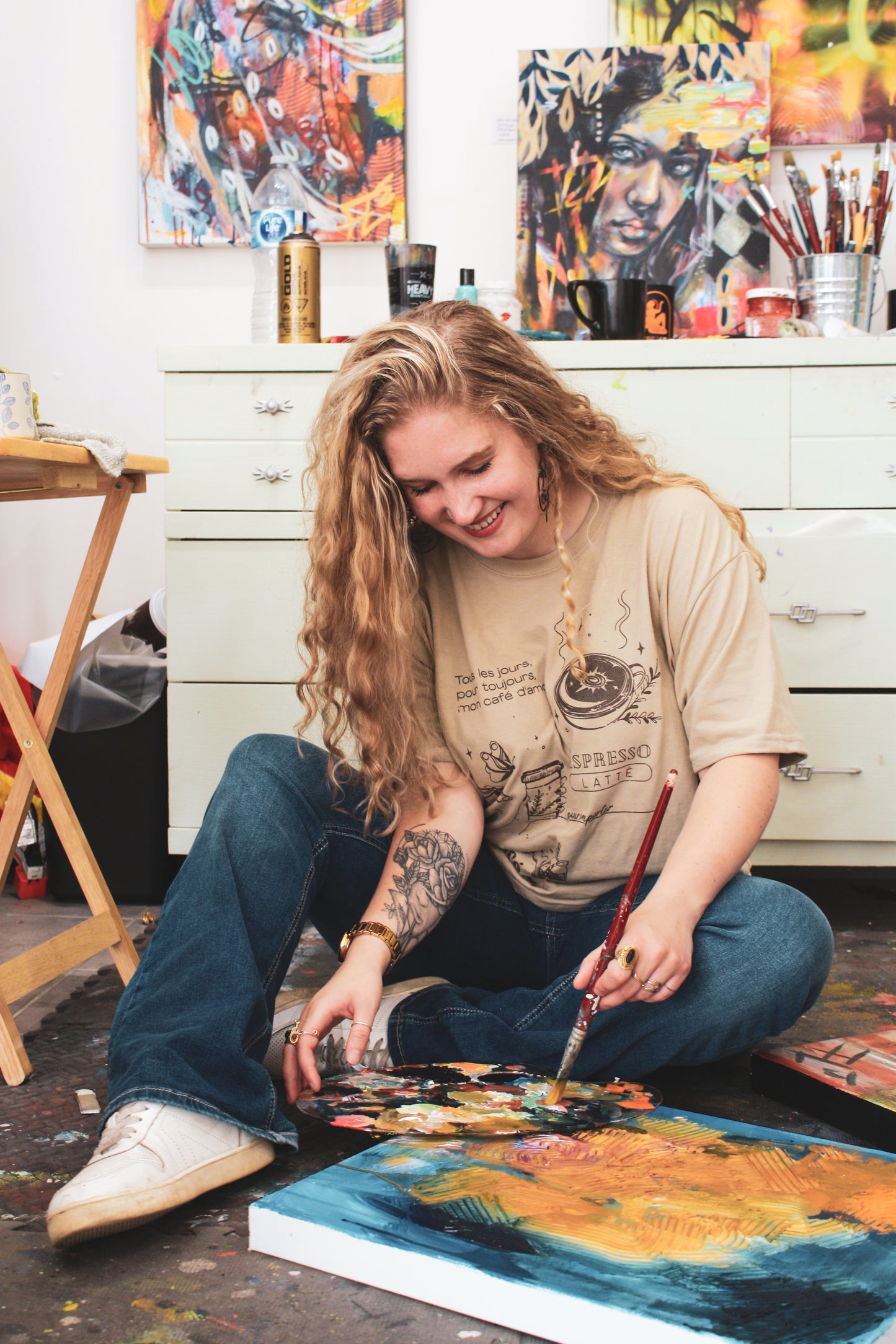 T-shirt oversized · Mon café d'amour